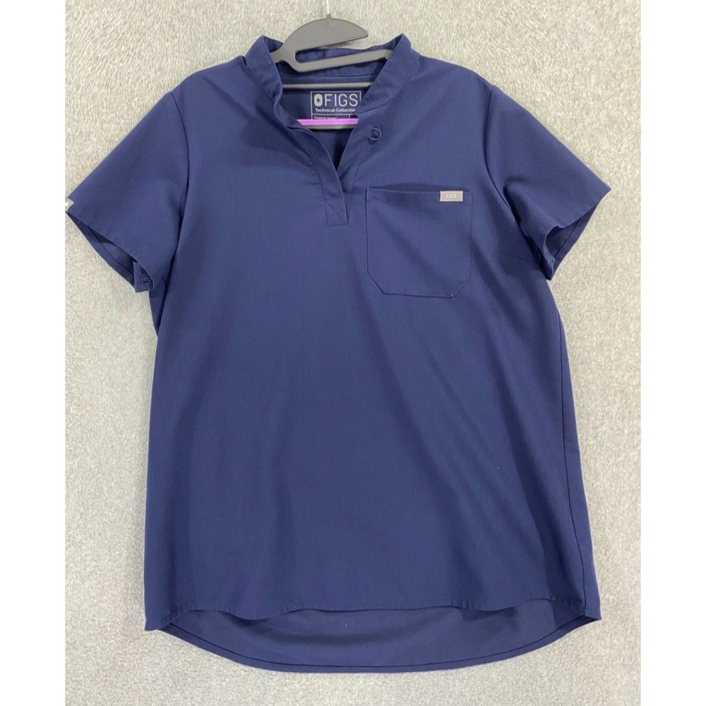 FIGS Rafaela Oversized Scrub Top Size Medium Navy Medical Field Nursing Health